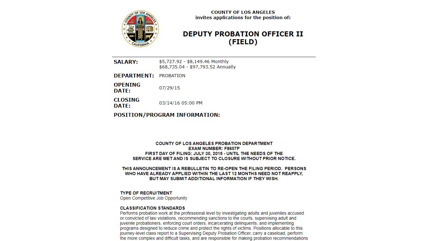 Job Bulletin - GovernmentJobs.com