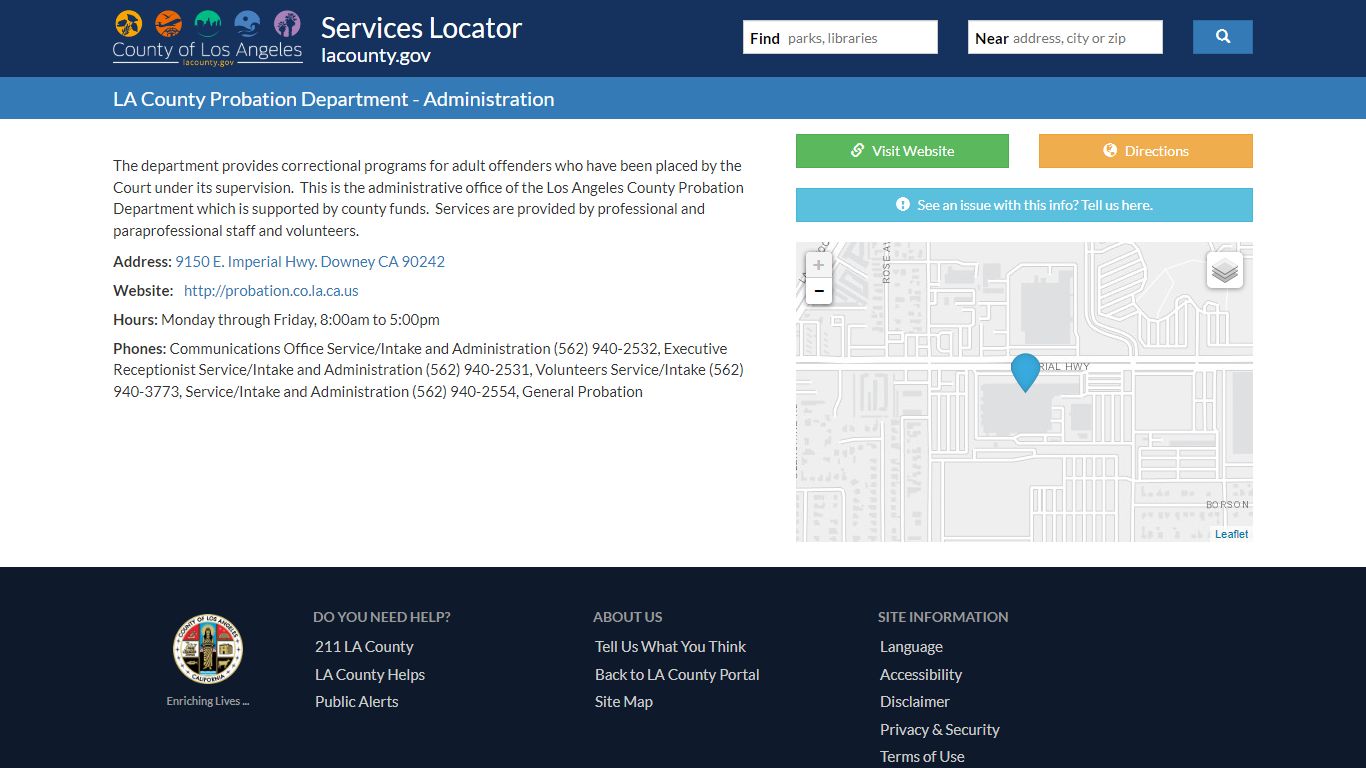 LA County Probation Department - Administration